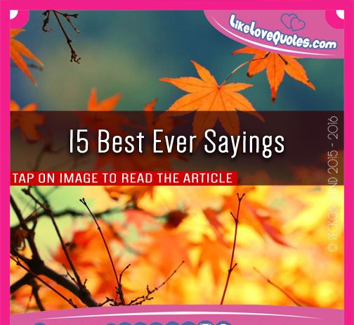 15 Best Ever Sayings, likelovequotes.com ,Like Love Quotes