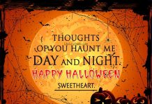 Thoughts of you haunt me Day and Night. Happy Halloween Sweetheart, likelovequotes.com ,Like Love Quotes
