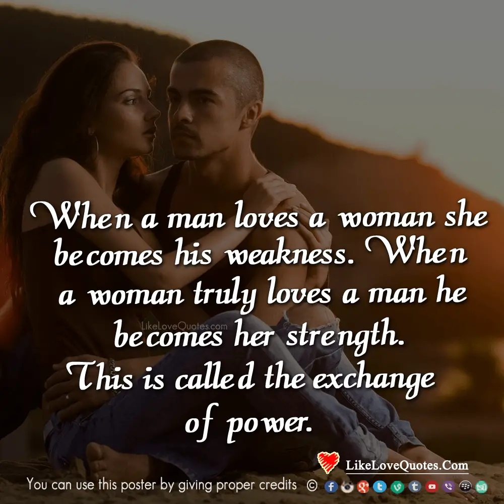 When a woman love a man