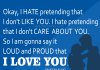 I hate pretending that I don't like you, likelovequotes.com ,Like Love Quotes