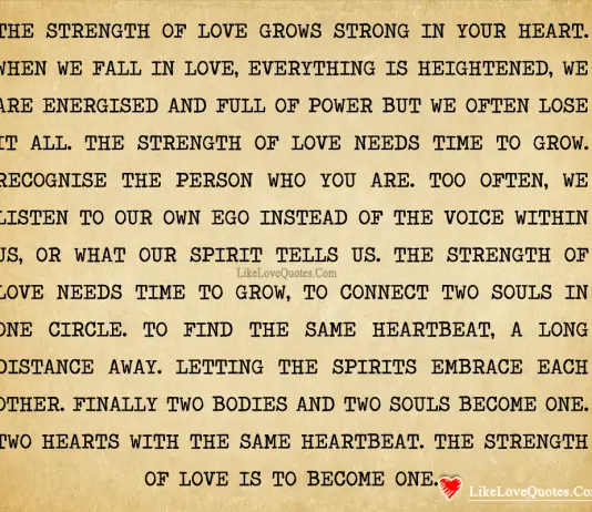The strength of love, likelovequotes.com ,Like Love Quotes