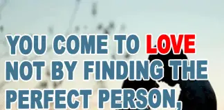 You come to love not be finding the perfect person but by seeing an imperfect person perfectly, likelovequotes.com ,Like Love Quotes