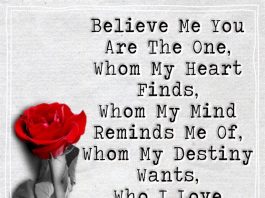 Believe Me You Are The One Whom My Heart Finds -likelovequotes