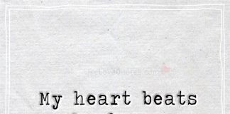 My heart beats only for you...