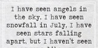 I Have Seen Snowfall In July, I Have Seen Stars Falling Apart -likelovequotes