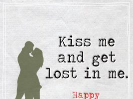Kiss Me And Get Lost In Me. Happy Kiss Day -likelovequotes