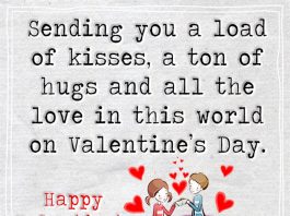 This Valentine's Day I'm Sending You A Load Of Kisses -likelovequotes