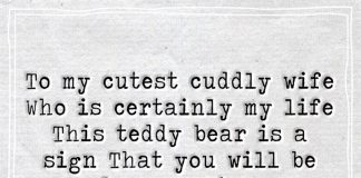 To My Cutest Cuddly Wife Who Is Certainly-likelovequotes