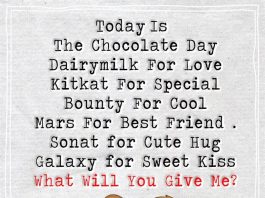 Today Is The Chocolate Day -likelovequotes