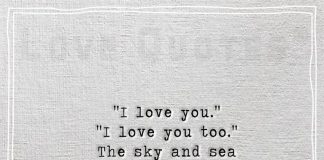 The sky and sea blushed when they kissed at the horizon -likelovequotes
