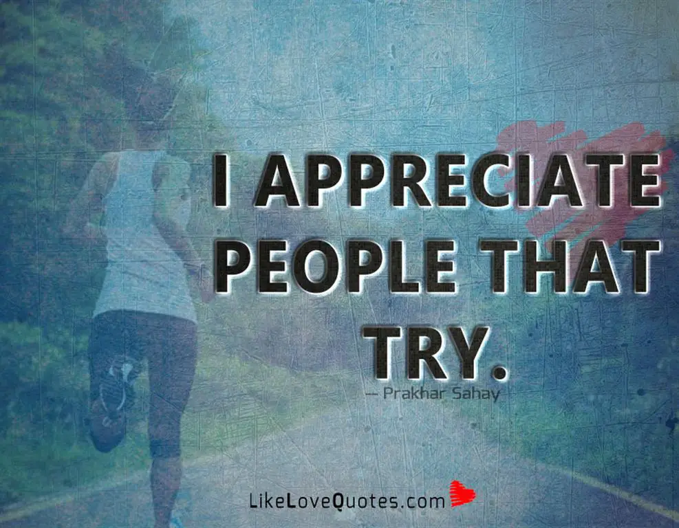 I Appreciate People That Try-likelovequotes
